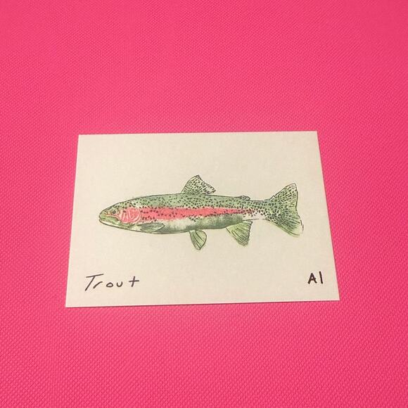 Inciardi Mini Prints Other - Anastasia Inciardi Mini Prints Trout Print